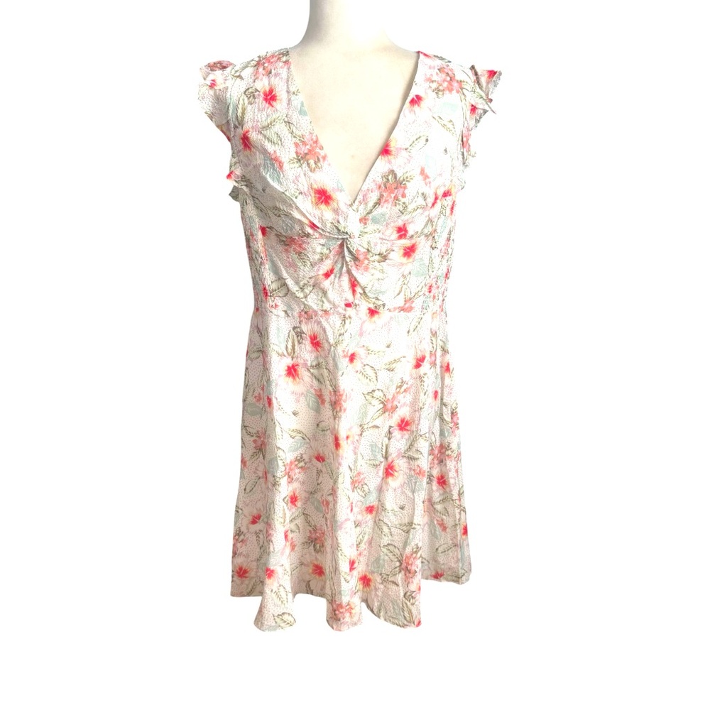 NWT Rebecca Taylor Kamea Stretch Silk Dress In Snow Combo